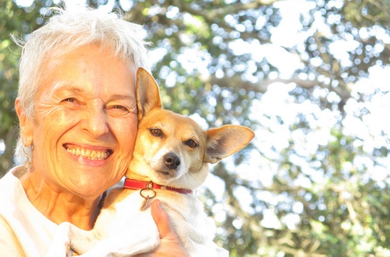 Gloria with Matilda. Palm Beach, South Africa